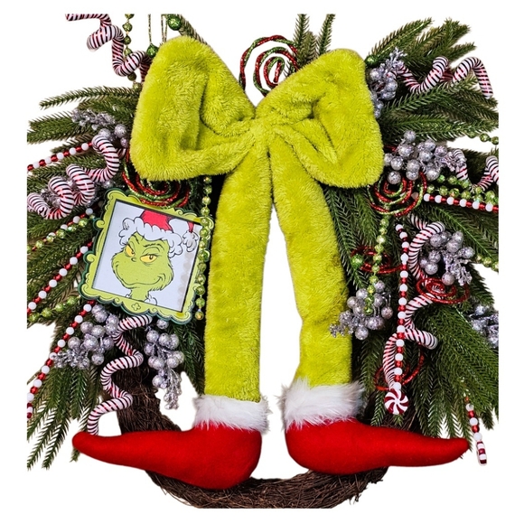 Grinch Christmas wreath - Picture 4 of 9